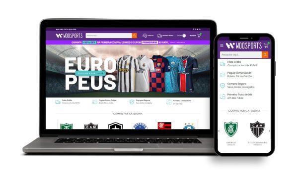 Loja Pronta de Produtos Esportivos para Woocommerce