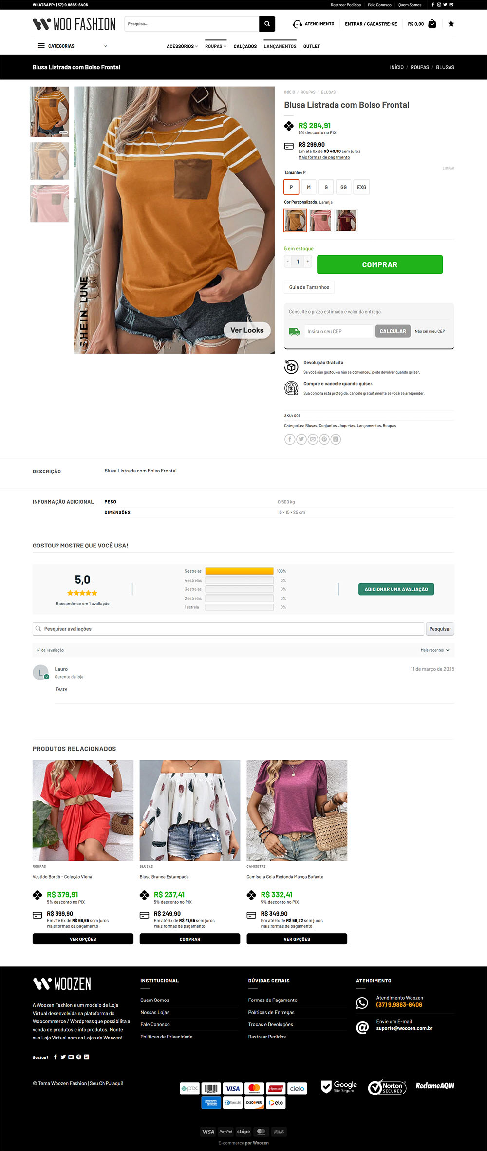 Loja Virtual Pronta de Moda Feminina para Woocommerce 4 Loja Virtual Pronta de Moda Feminina para Woocommerce - E-commerce de Moda