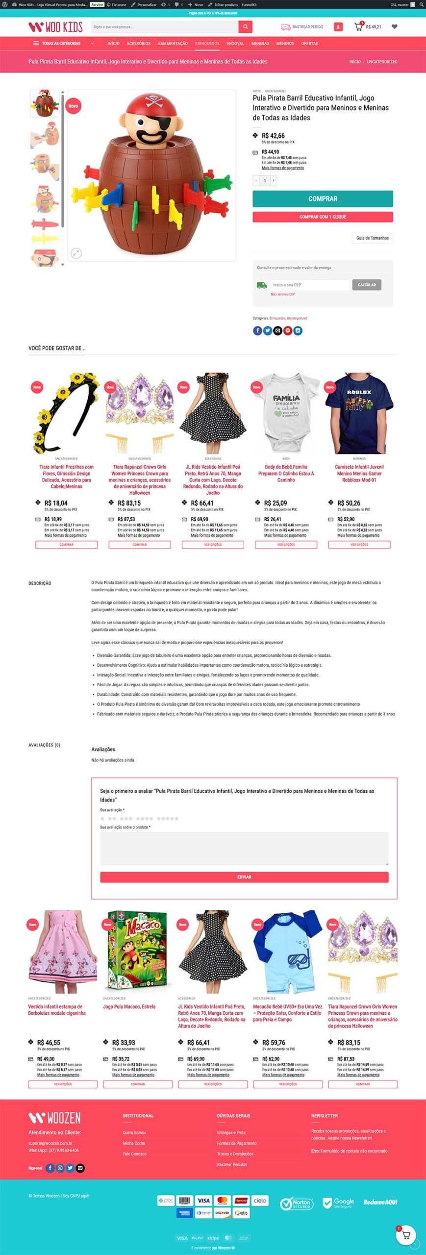 Loja Virtual Pronta para Moda Infantil e Moda Bebê 3 Loja Virtual Woo Kids: O Design Mais Fofo (e Lucrativo) para Moda Infantil e Brinquedos