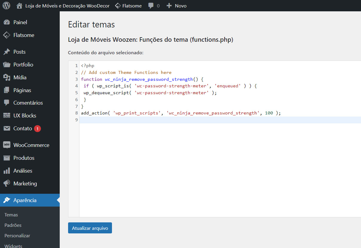 Como Remover a Exigência de Senhas Fortes no WooCommerce 2 Solução para remover cadastro de senhas difíceis do Woocommerce.