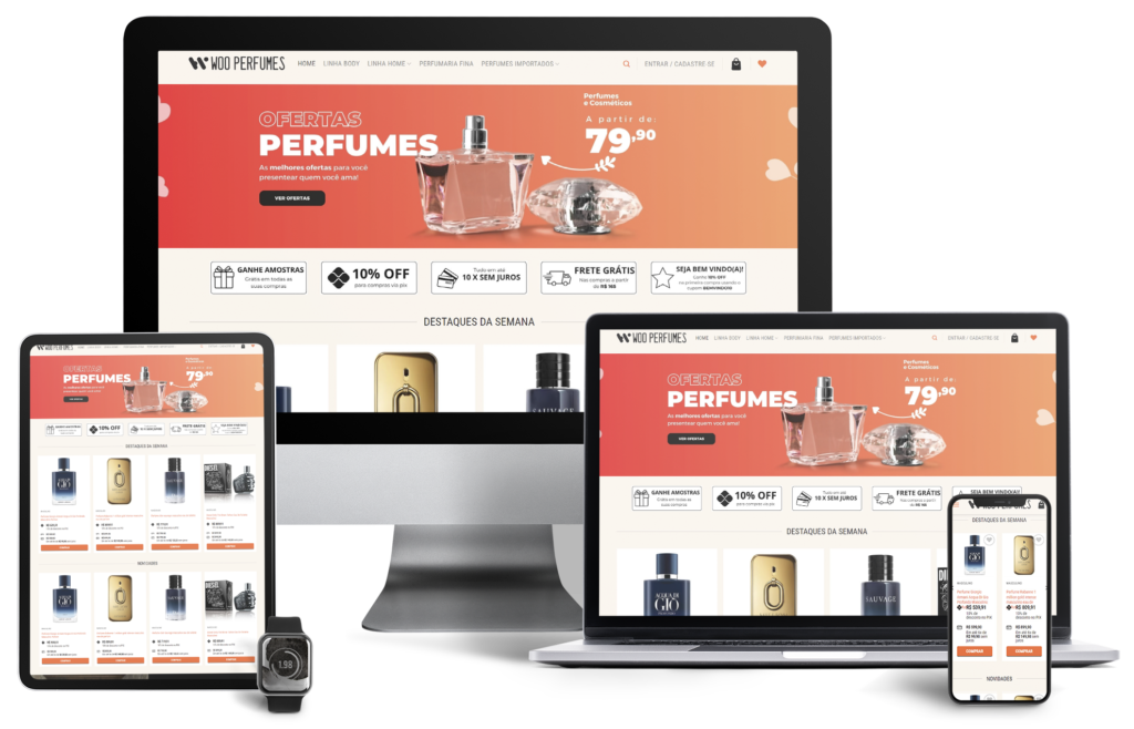 Loja Pronta para Perfumes e Maquiagens