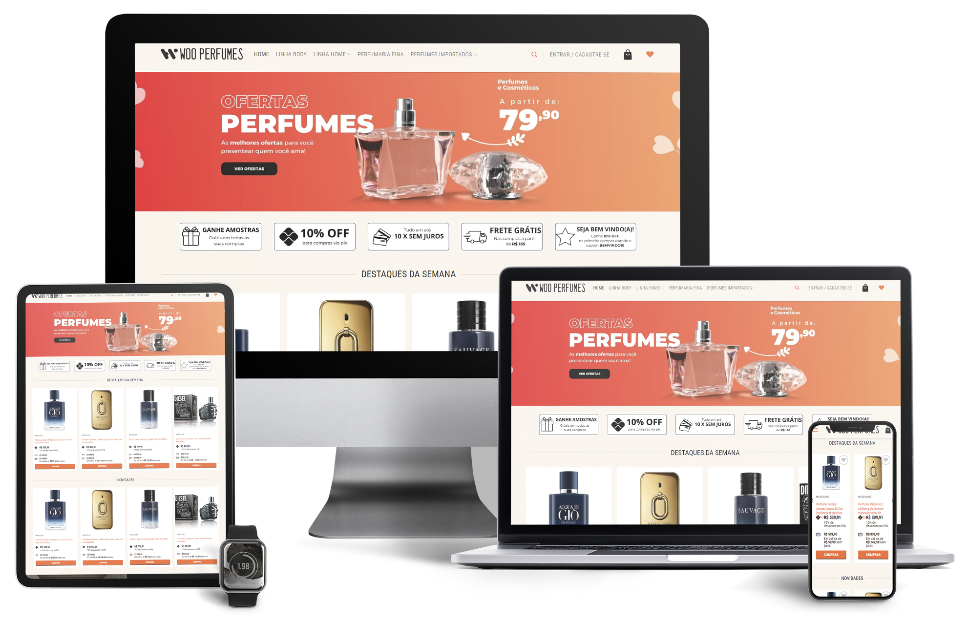 Loja Pronta para Perfumes e Maquiagens