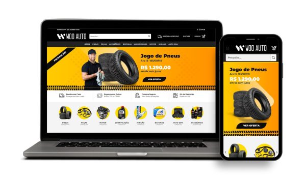 Loja Virtual Pronta para Loja de Pneus e Auto Peças