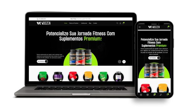 Loja Virtual Pronta de Suplementos e Vitaminas para Shopify