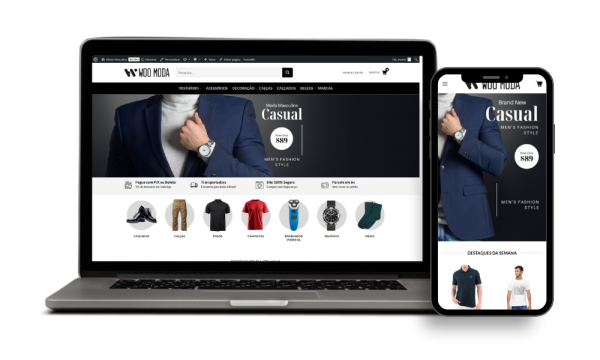 Loja Virtual Pronta de Moda Masculina: O Design Premium que Vende Estilo e Autoridade