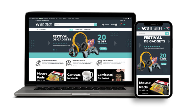 Loja Pronta para E-commerce de Presentes Gadgets